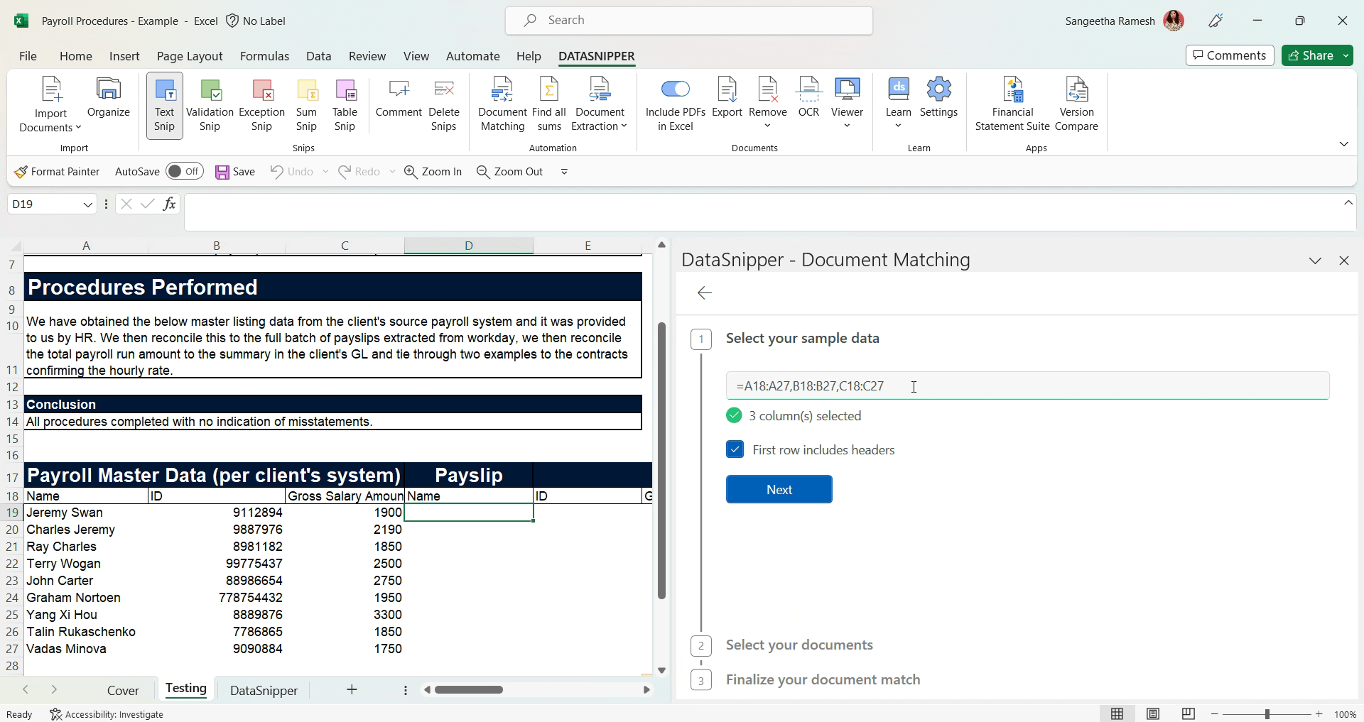 How To Perform Payroll Procedures Using Datasnipper